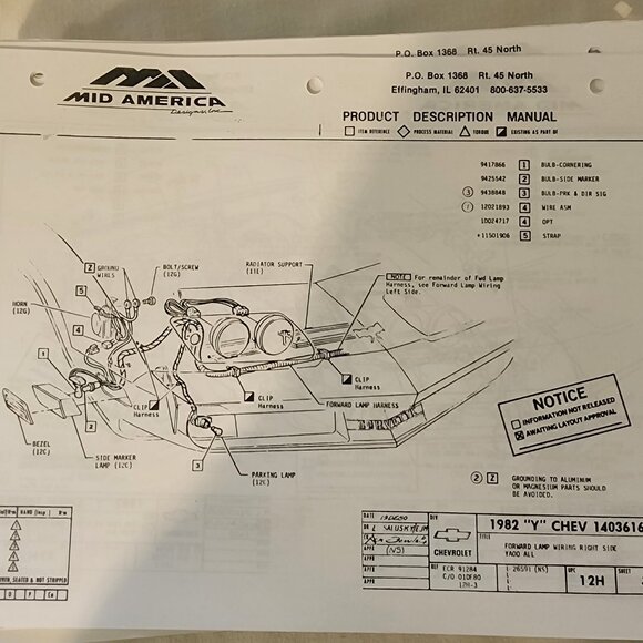 Mid America Complete 1982 Chevy Corvette Assembly Manual - Picture 3 of 8